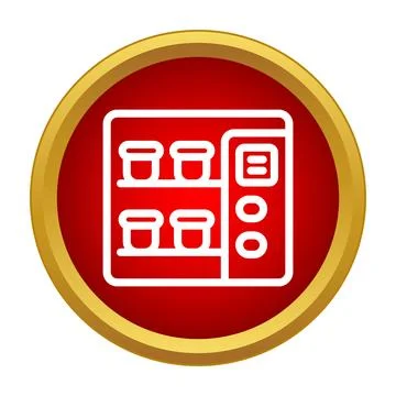 Vending machine offering snacks and drinks self service Stock Illustration