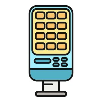 Vending machine offering snacks drinks and automated retail service Stock Illustration