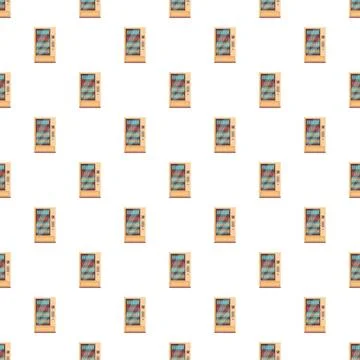 Vending machine pattern for automated snack beverage service Stock Illustration