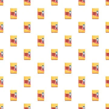 Vending machine pattern for automatic street food service Stock Illustration