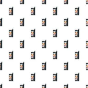 Vending machine pattern creating seamless retail background Stock Illustration