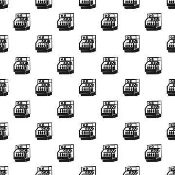 Vending machine pattern with drinks and snacks Stock Illustration