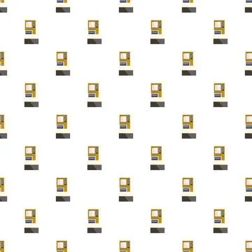 Vending machine seamless pattern for retail technology background Stockillustratie