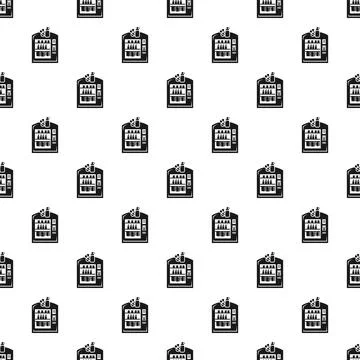 Vending machine snacks and drinks seamless pattern Stock Illustration
