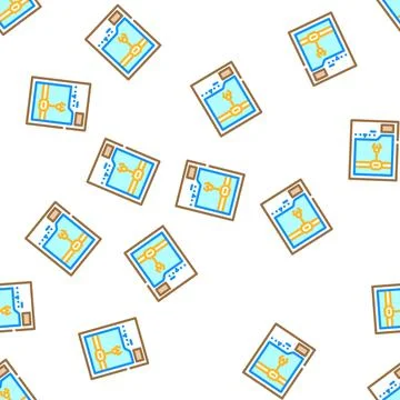 Vending machine vector seamless pattern Stock Illustration