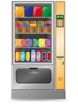 Vending snack is a machine vector illustration Stock Illustration