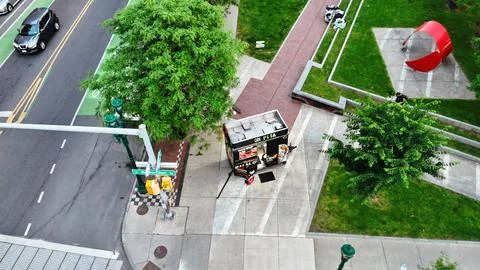 Vendor on the Corner - Syracuse, NY Foto stock