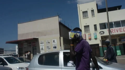 Vendor in Lusaka Video stock 39987724