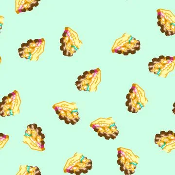 Vendor management business process isometric icon seamless pattern Stock Illustration