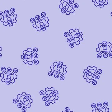 Vendor management line seamless pattern Stock Illustration