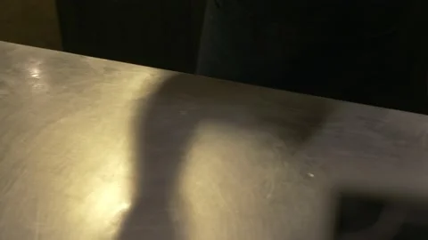 Vendor preparing roti, stretching and kneading dough Stock Footage 154673213
