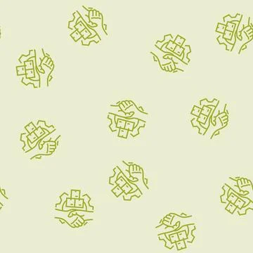Vendor relations logistic manager line seamless pattern Stockillustratie