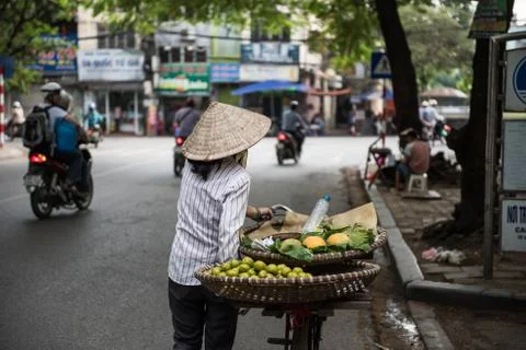 Vendor Selling Fruits Stock Photos
