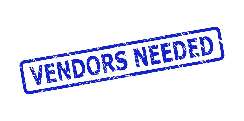 VENDORS NEEDED Watermark with Corroded Surface and Rounded Rectangle Frame Stock Illustration
