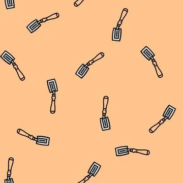 Veneer hand saw vector seamless pattern Stock Illustration