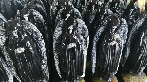 Venerated image of the saint of good death, it is the very representation of  Stock Footage 165373391