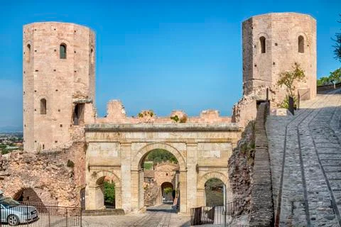 The Venere door, Spello Stock Photos
