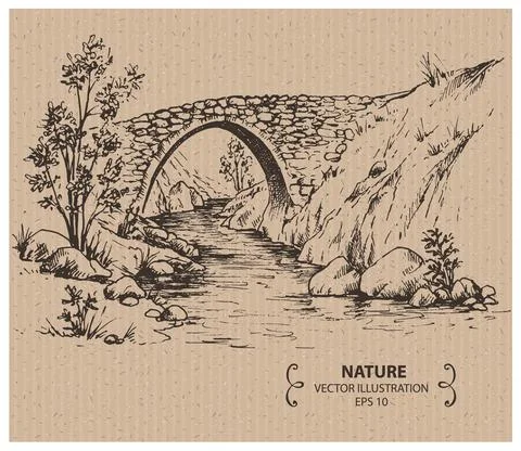 Venetian Bridge Stock Illustration