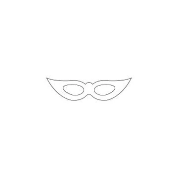 Venetian Carnival Mask. flat vector icon Stock Illustration