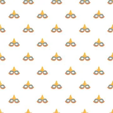 Venetian carnival mask seamless pattern repeating background Stock Illustration