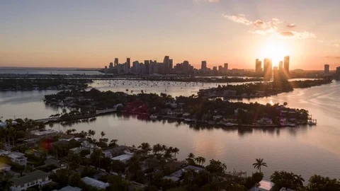 Venetian Causeway Sunset Stock-Footage 81212145
