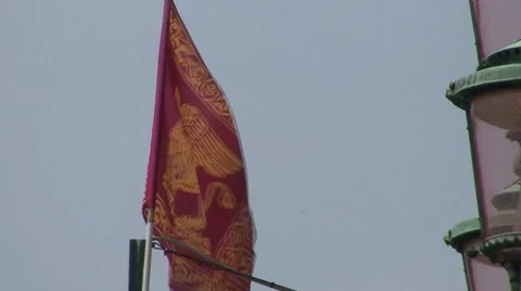 Venetian City State Flag Video stock 1059767