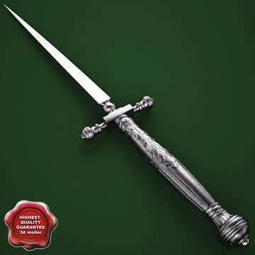 Venetian Fusetto dagger 16th century 3D Model
