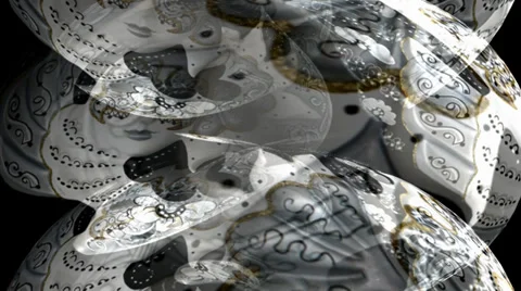 Venetian Grey Mask Spin 2 Stockbeeldmateriaal 34271772