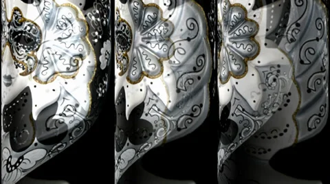 Venetian Grey Mask Tubes Stock Footage 34271833