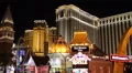 Venetian Hotel Casino Neon Signs Famous Brands Las Vegas Illuminated Night Light HD Footage