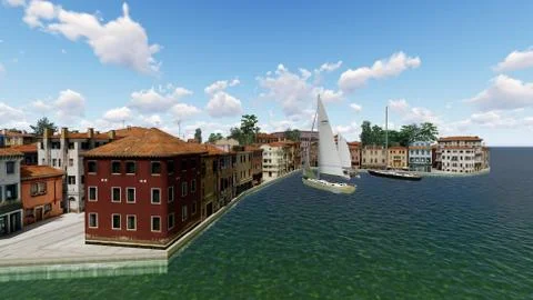 Venetian landscape Illustrazione stock