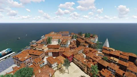 Venetian landscape Stock Illustration