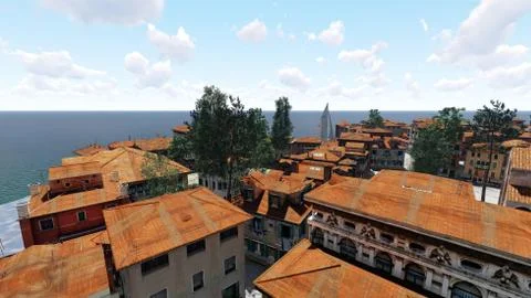 Venetian landscape Stock Illustration