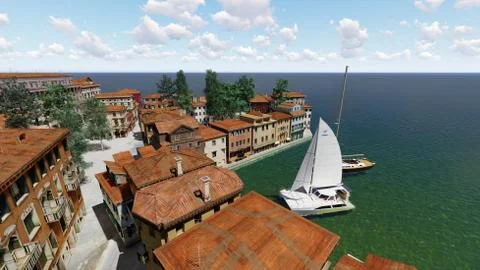 Venetian landscape Ilustração Stock