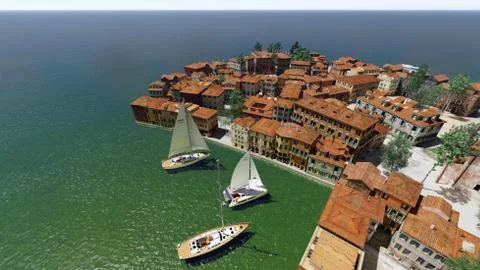 Venetian landscape Stock Illustration