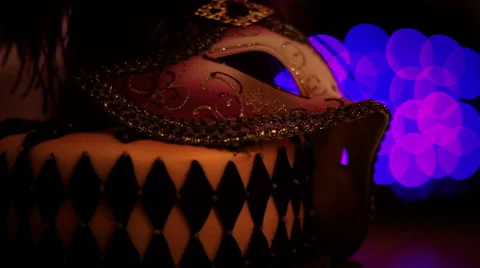 Venetian Mask on Cake  Stock Footage 40712245