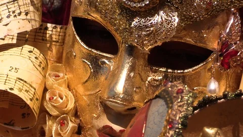 Venetian Mask Stock Footage 105953578