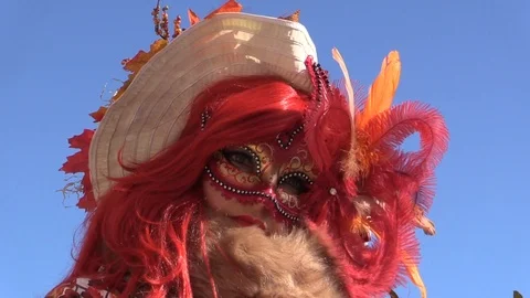Venetian Mask Stock Footage 105956279