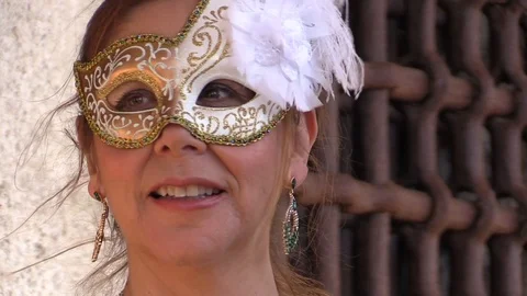 Venetian Mask Stock Footage 105956418
