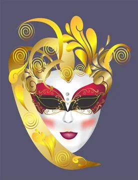 Venetian mask Stock Illustration