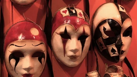 Venetian Masks Stock Footage 105953638