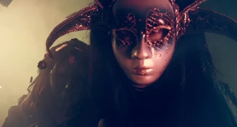 Venetian masquerade. Actors in Venetian costume. Stock Footage 70994869