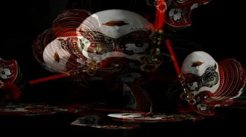 Venetian Red Mask Diamond Stockbeeldmateriaal 34272242