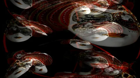 Venetian Red Mask Spin 2  Stockbeeldmateriaal 34272195