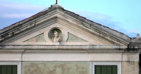 Venetian Rooftop With Statue Stock Footage 223600815