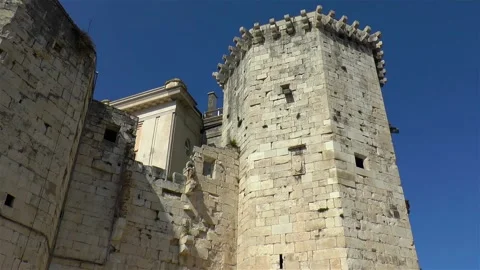 Venetian tower at the Fruit Square in Split, Croatia. 스톡 동영상 144162855