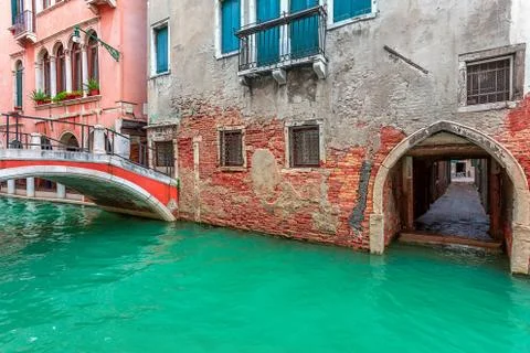 Venetian typical view. Stock Photos