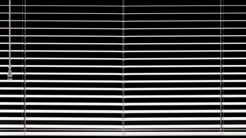 Venetian Window Blinds Closing Transition to Black Screen Vidéo 274454956