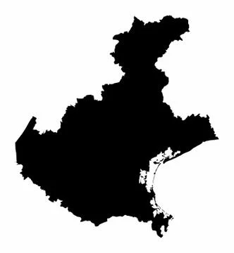 Veneto region map Stock Illustration