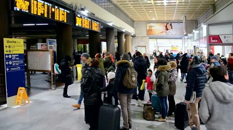 Venezia Santa Lucia railway station in Venice, Italy. 스톡 동영상 59573974